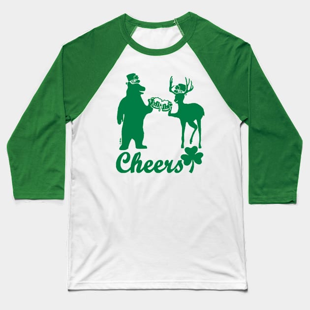 Happy St Patricks Day Cheers! Baseball T-Shirt by NewSignCreation